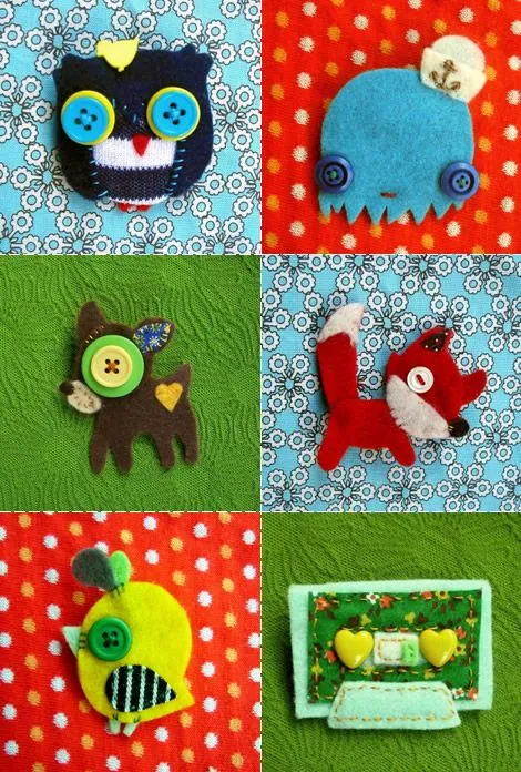 Bonitos | Broches de Fieltro | ideas y trucos para Broches de ...