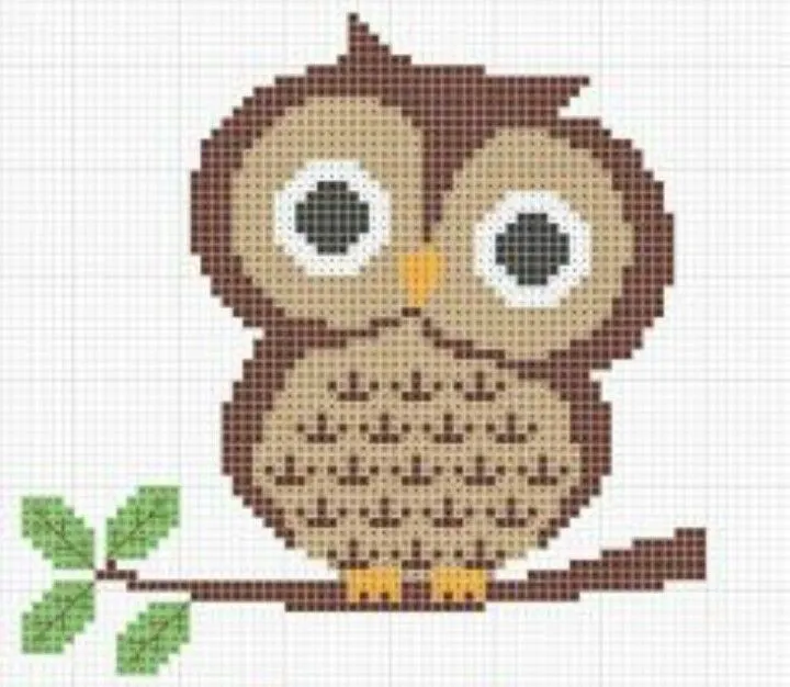 Cute owl, easy cross stitch pattern! | Art For kids | Pinterest Cute owl, easy cross stitch pattern! | Art For kids | Pinterest
