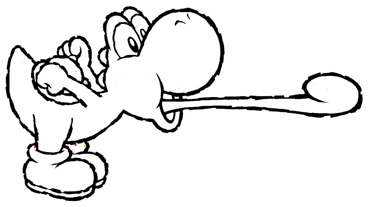 Cute Yoshi Colouring Pages