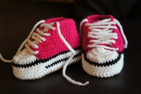 Cutest Baby Crochet Converse Shoes