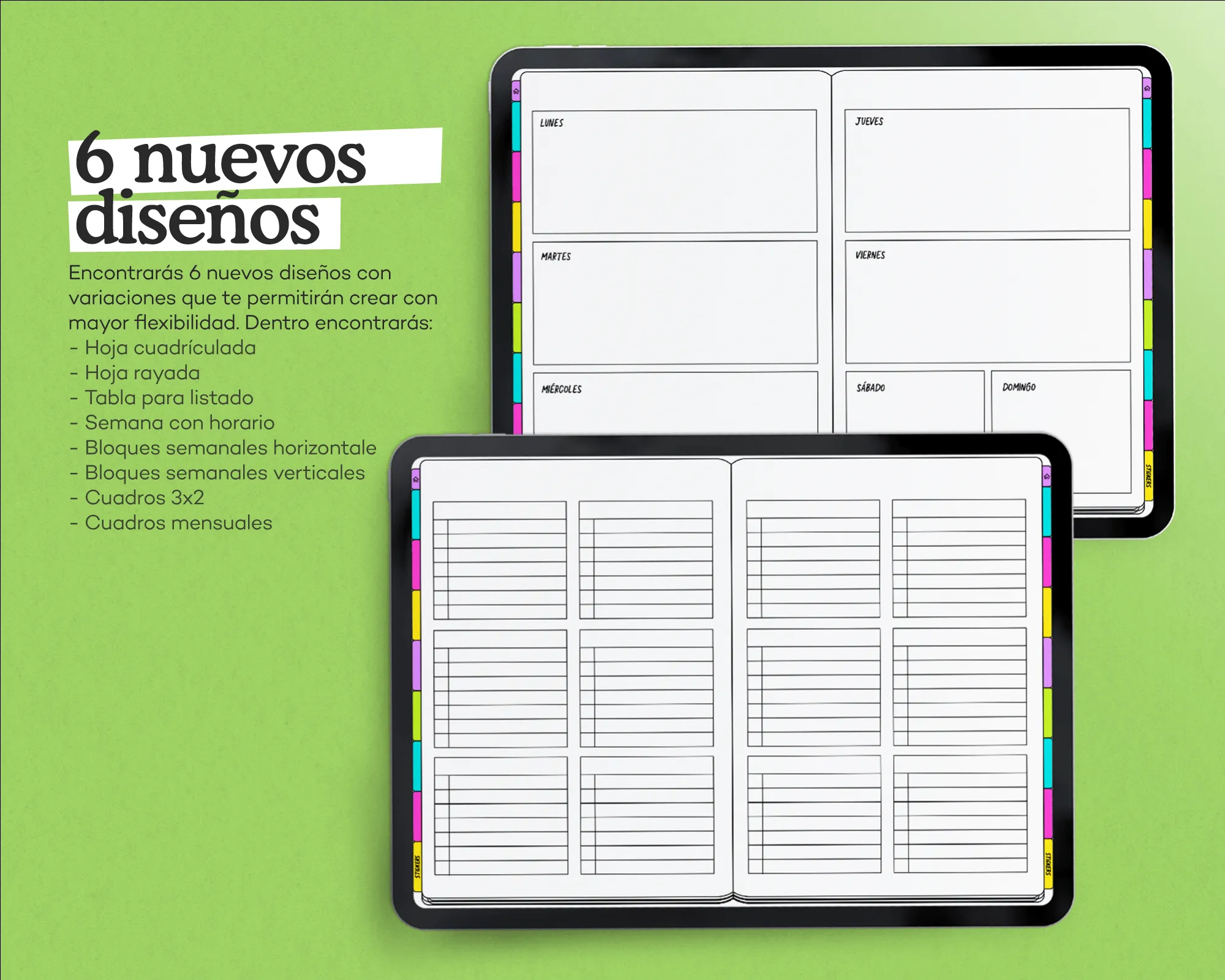 D020 Hojas extra para libreta digital ¡21 nuevas opciones! D020 Hojas extra para libreta digital ¡21 nuevas opciones!