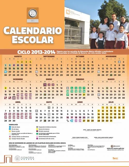 Calendario Escolar 2013-2014. SEC Sonora :: El Chiltepín.mx Calendario Escolar 2013-2014. SEC Sonora :: El Chiltepín.mx