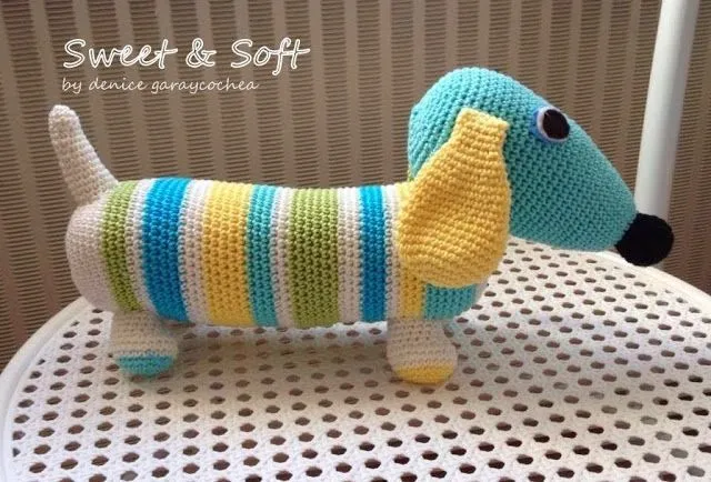 Dachshund o Perro Salchicha Amigurumi - Patrón Gratis en Español ... Dachshund o Perro Salchicha Amigurumi - Patrón Gratis en Español ...
