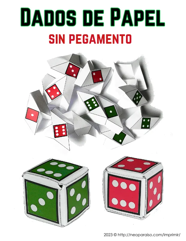 Dados de Papel Imprimibles