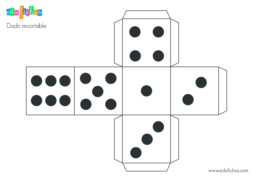 Dados recortables. Plantillas gratis. Recursos educativos. Dados recortables. Plantillas gratis. Recursos educativos.