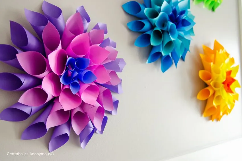 dalia flores de papel - Craftingeek