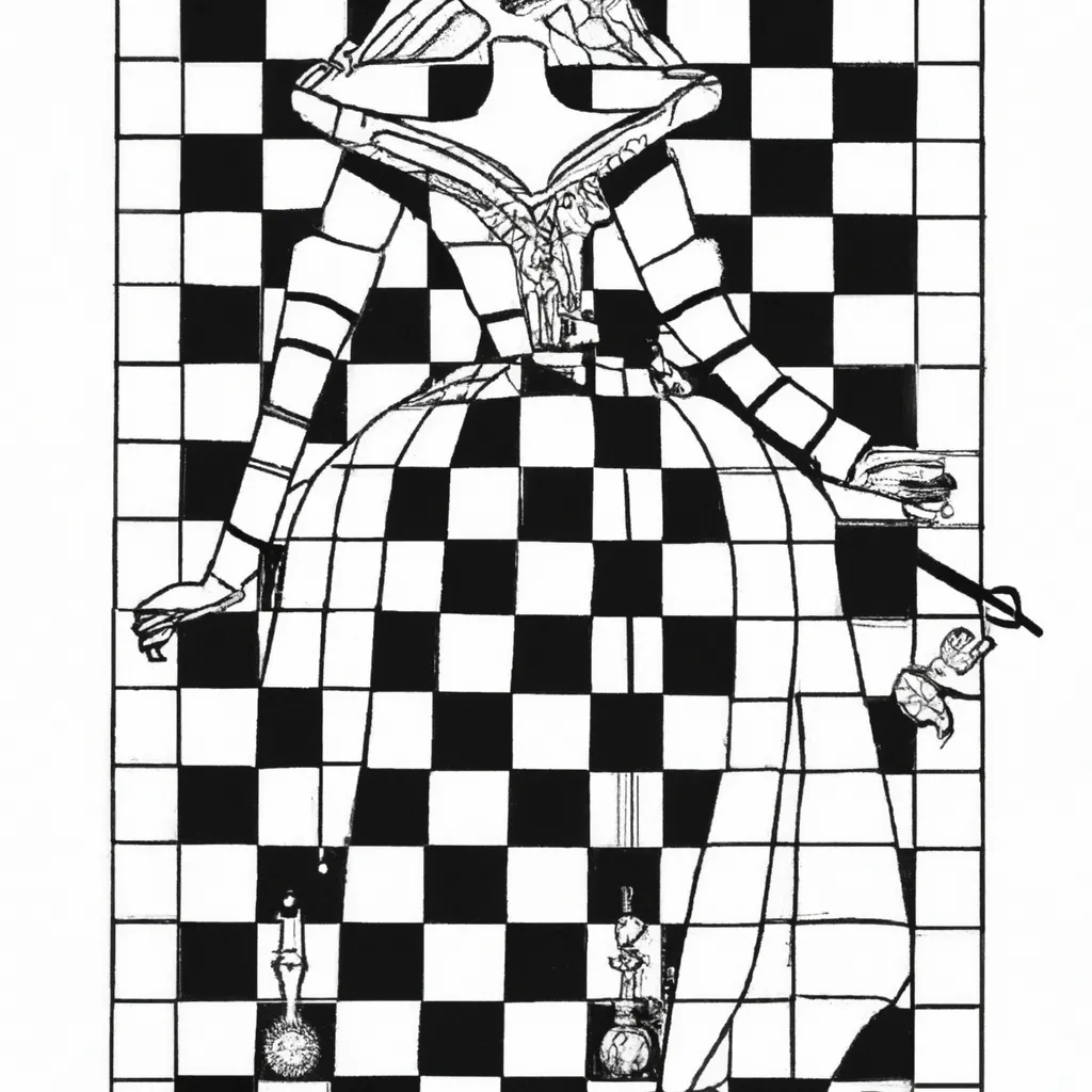 Dama do Xadrez: Desenhos para Imprimir e Colorir