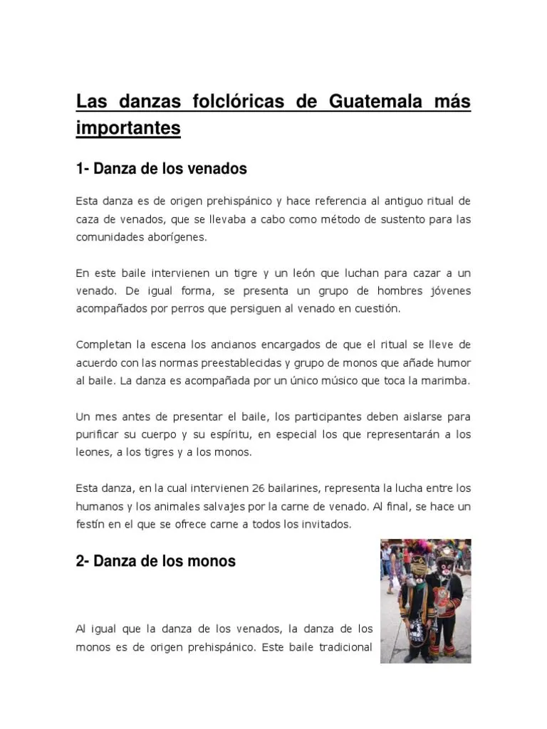 Danzas de Guatemala Folkloricas | PDF | Bailes | Guatemala Danzas de Guatemala Folkloricas | PDF | Bailes | Guatemala