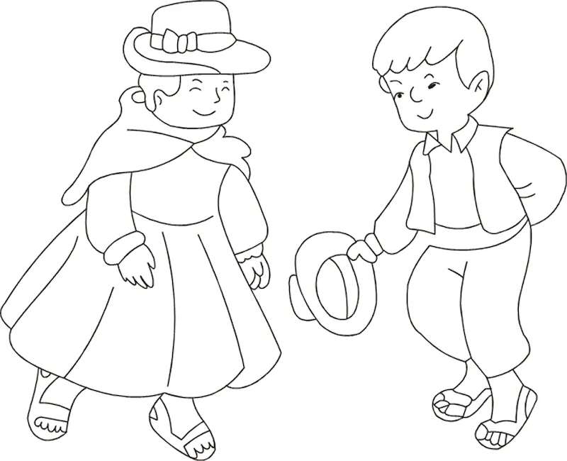 Danzas peruanas para colorear - Imagui