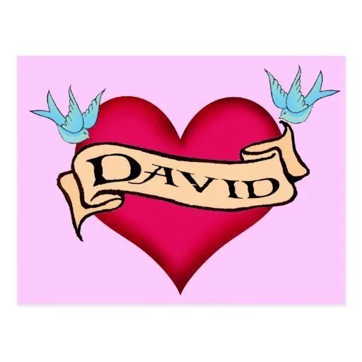 David - camisetas y regalos de encargo del tatuaje tarjeta postal ...