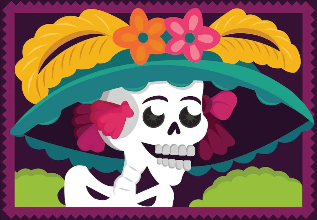 Day of the Dead graphic Mexican Catrina Clipart Dia de - Etsy México
