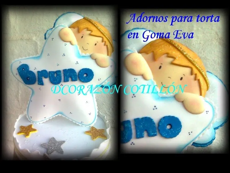 DCoRaZóN ArteSaNíaS: ANGELITO EN GOMA EVA..Para una torta de Bautismo DCoRaZóN ArteSaNíaS: ANGELITO EN GOMA EVA..Para una torta de Bautismo