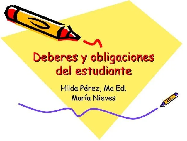 Deberes y obligaciones del estudiante