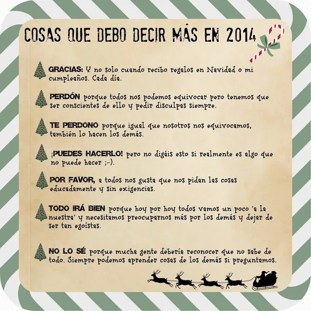 Cosas que deberíamos decir más para el nuevo año. Útil para ...