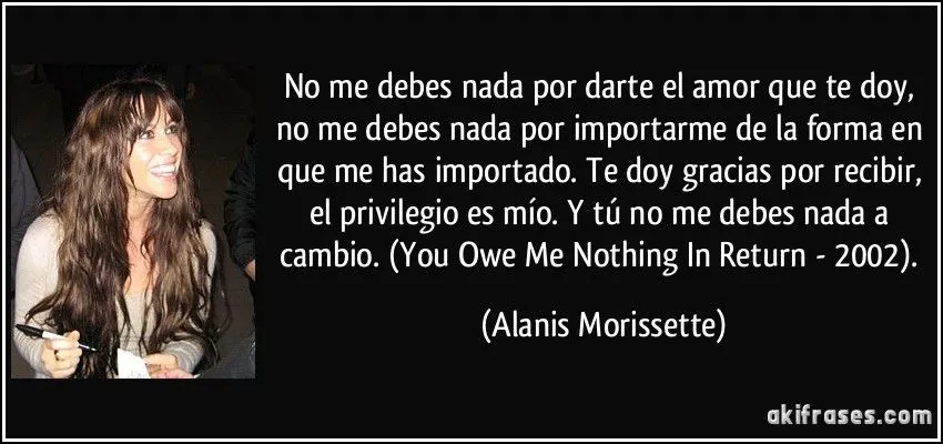 No me debes nada por darte el amor que te doy, no me debes nada... No me debes nada por darte el amor que te doy, no me debes nada...
