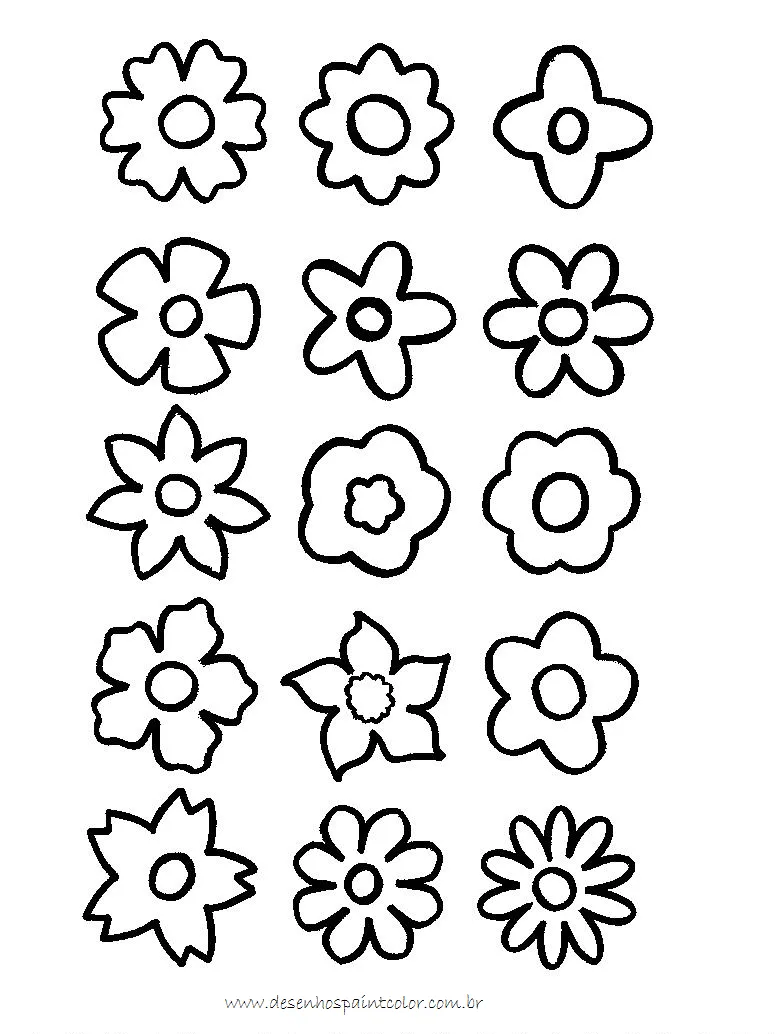 Flores pequeñas para pintar - Imagui