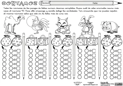 Decenas y unidades ejercicios para niños - Imagui