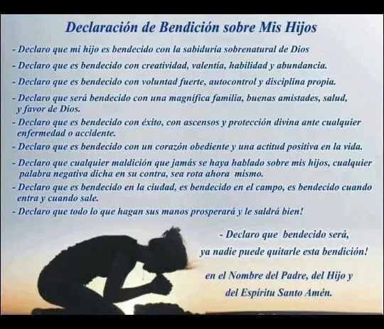 Declaracion y oraciones para mis hijas. | Quotes for my daughters ...