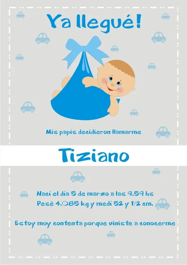 Deco, arte y juegos: Tarjeta nacimiento varón Deco, arte y juegos: Tarjeta nacimiento varón