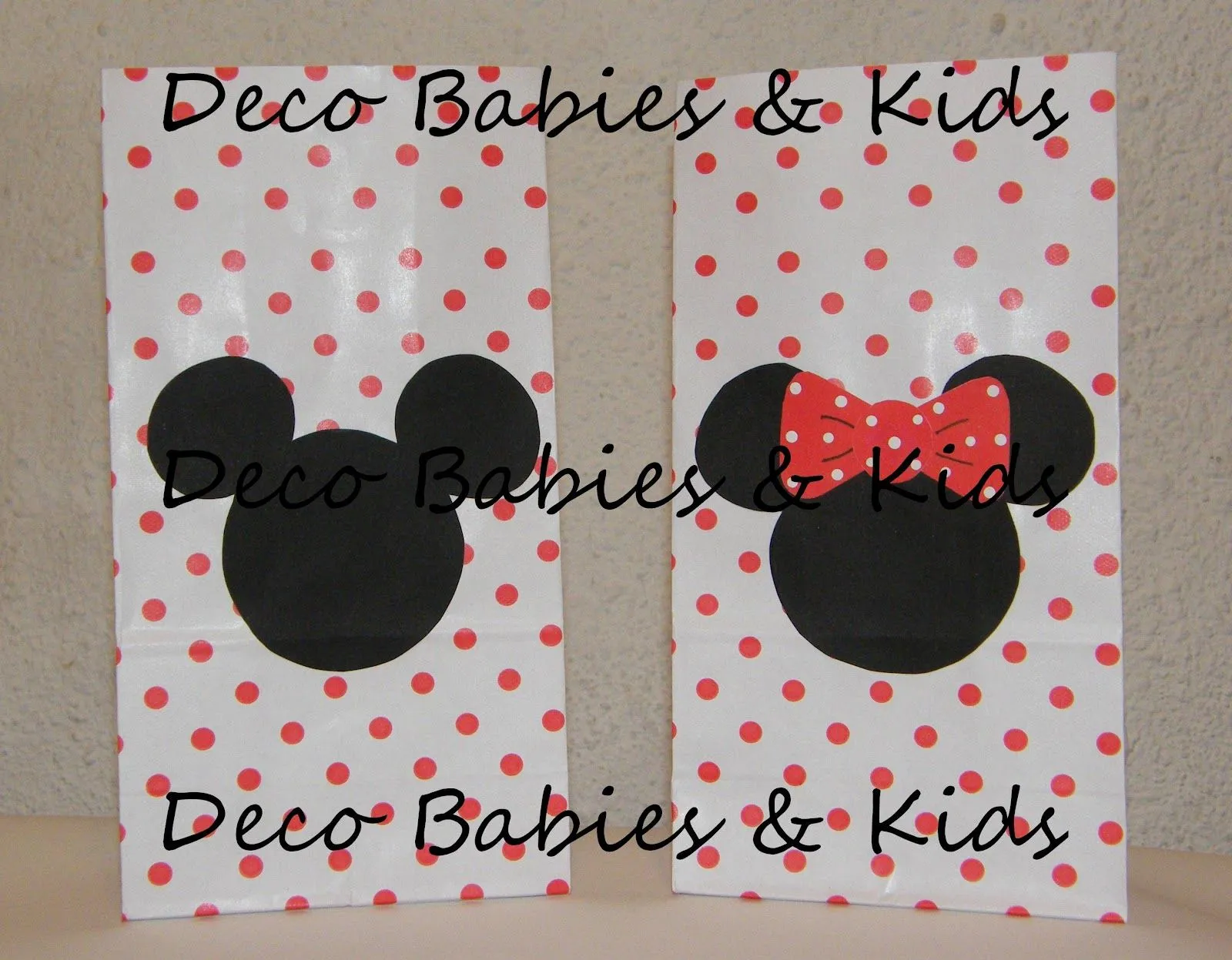 Deco Babies & Kids: Bolsitas golosineras Siluetas Mickey y Minnie Deco Babies & Kids: Bolsitas golosineras Siluetas Mickey y Minnie