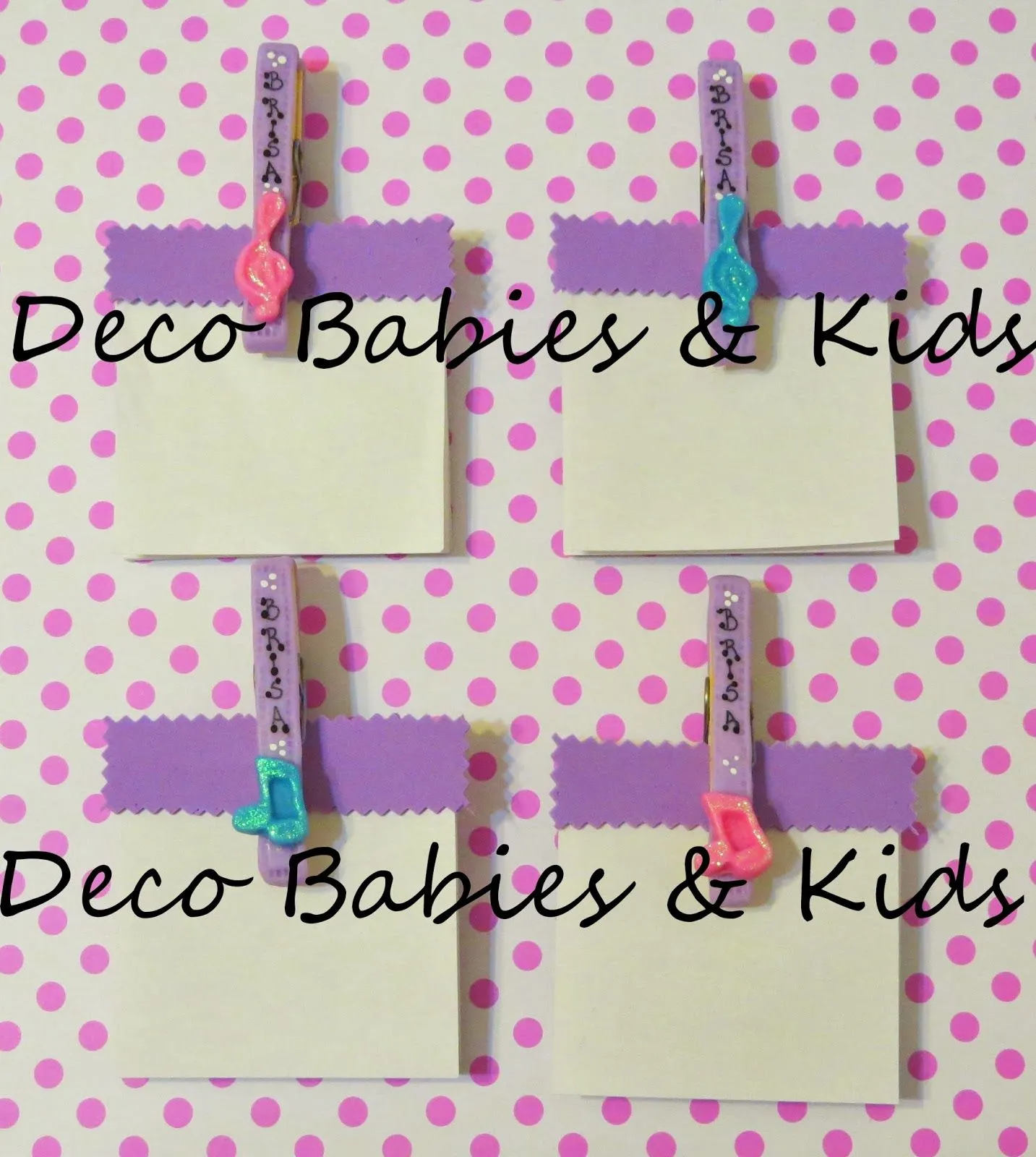 Deco Babies & Kids: Broches con imán y anotador Violetta