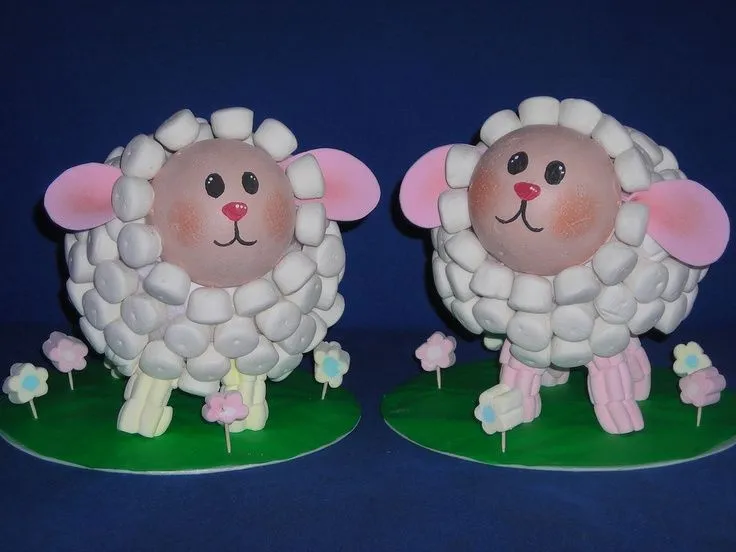 Ovejitas de Masmelos | Deco BabyShower | Pinterest Ovejitas de Masmelos | Deco BabyShower | Pinterest
