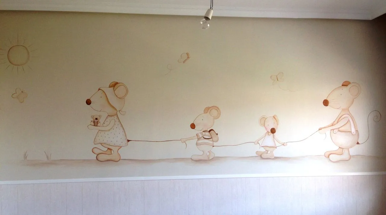 decopared: Familia de ratoncitos para cuarto de bebe decopared: Familia de ratoncitos para cuarto de bebe
