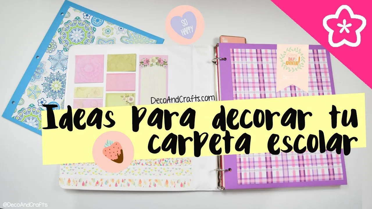 Decora tu Carpeta escolar de argollas BackToSchool - DecoAndCrafts - YouTube Decora tu Carpeta escolar de argollas BackToSchool - DecoAndCrafts - YouTube