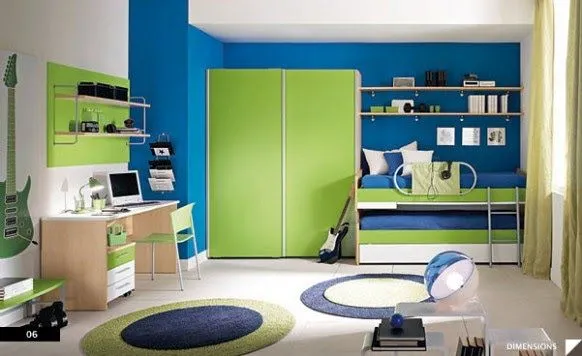 dormitorio de niños modernos | Diseño de interiores