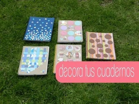 Decora tus cuadernos// 4 ideas - YouTube