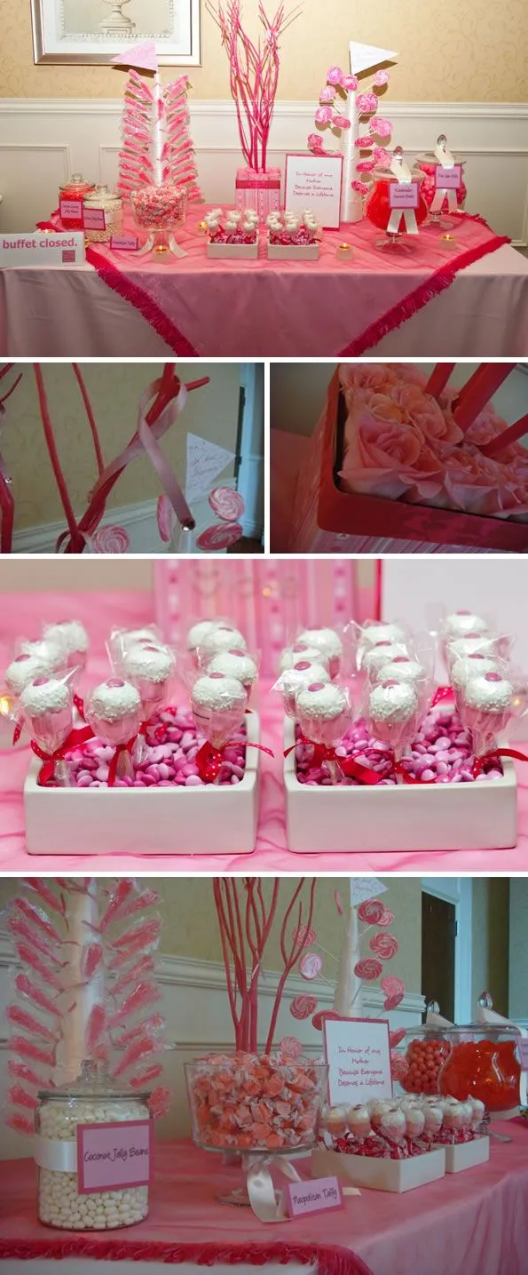 Decora una mesa de postres y buffet