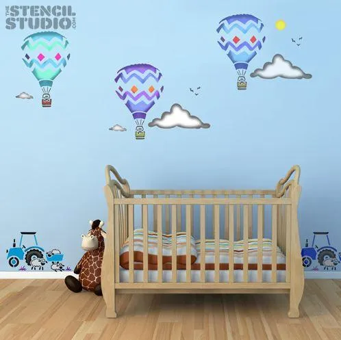 Decora con stencil en el cuarto de los niños. - Paperblog Decora con stencil en el cuarto de los niños. - Paperblog