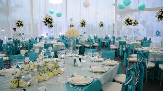 Decoración de 15 años azul turquesa - Imagui