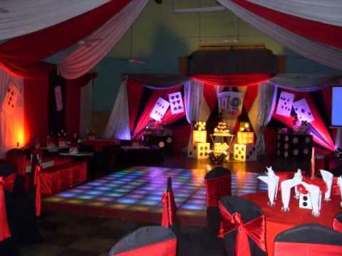 Decoracion de 15 años de casino - YouTube