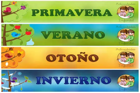 CARTELES Y ETIQUETAS PARA APRENDER LAS ESTACIONES DEL AÑO ...