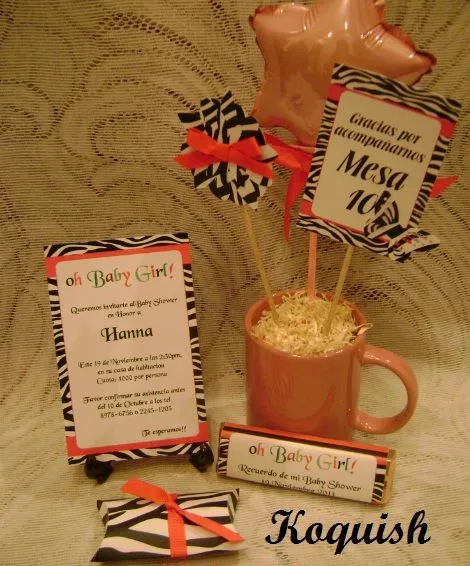 Invitaciónes de baby shower de animal print - Imagui