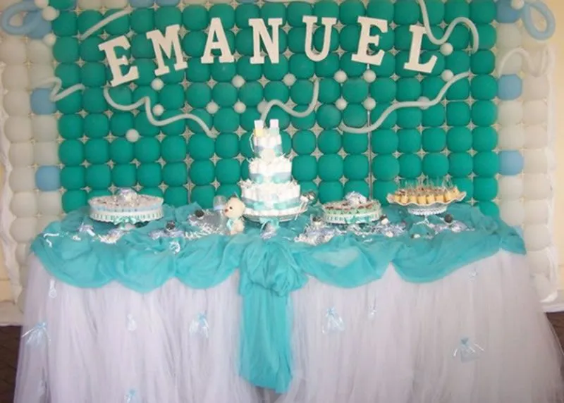 The Baby Shower Fiestas: Decoración de Baby Shower de color Turquesa The Baby Shower Fiestas: Decoración de Baby Shower de color Turquesa
