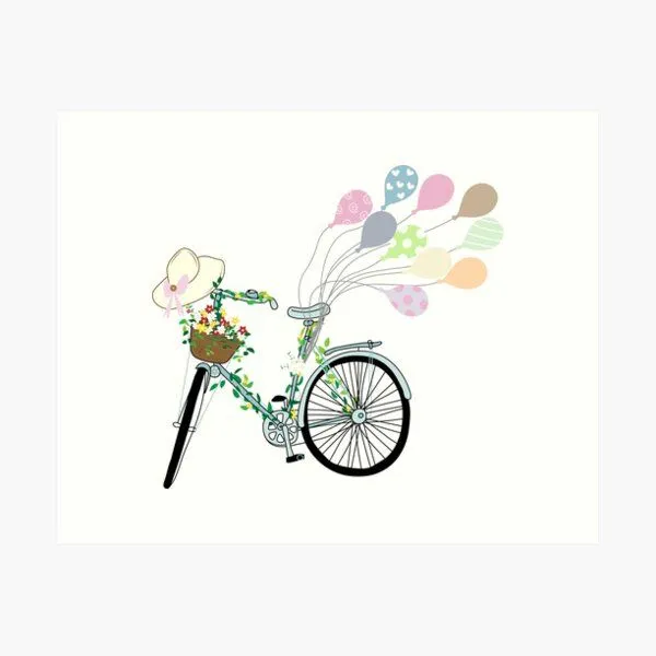 Decoración: Bicicleta Con Flores | Redbubble Decoración: Bicicleta Con Flores | Redbubble