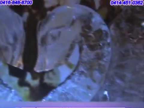 Decoracion para bodas / Pareja de cisnes en esculturas de hielo ...
