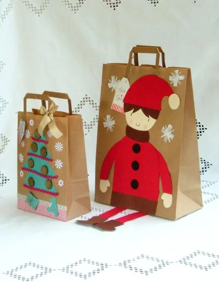 decoración bolsas de Navidad |