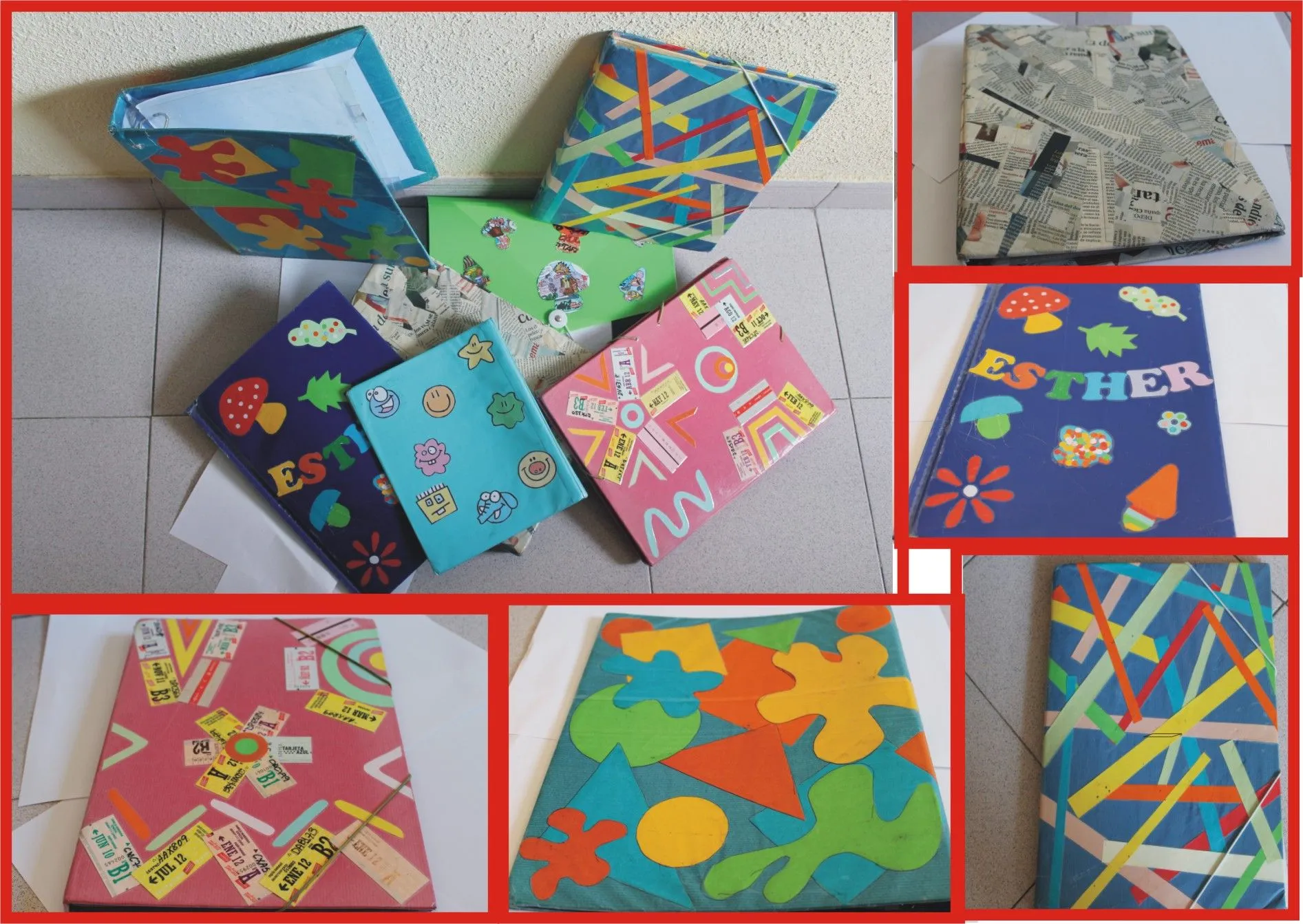 Decoración de carpetas, archivadores, cuadernos