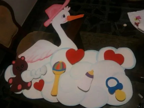 Cigueña para baby shower manualidades - Imagui