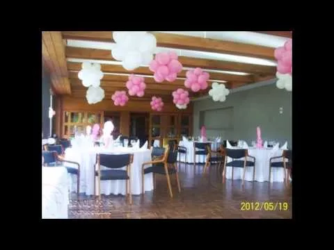 DECORACION PRIMERA COMUNION CON GLOBOS - YouTube