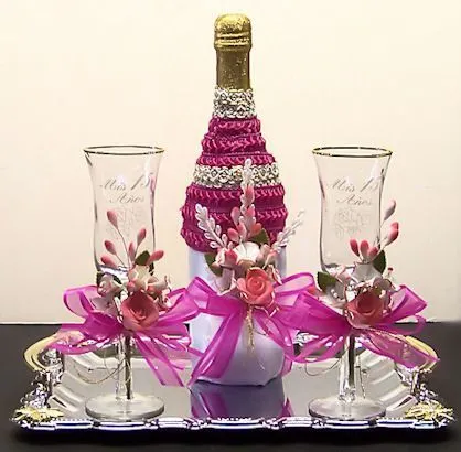 Decoración para copas de XV años - Imagui