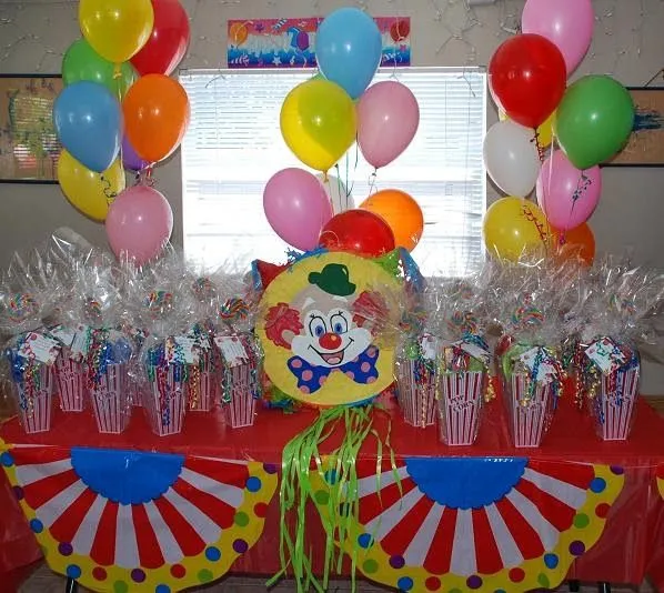 Decoración de cumpleaños de payaso - Imagui