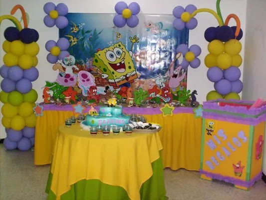 Decoración de fiesta para Bob Esponja - Imagui