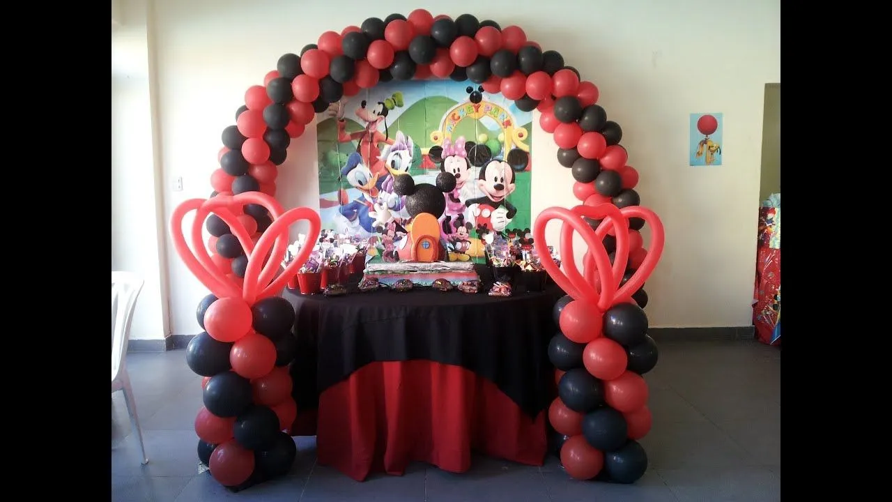 Decoracion cumpleaños Mickey Mouse - YouTube