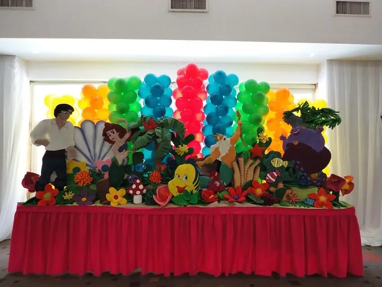 Decoración de fiesta infantil la sirenita - Imagui