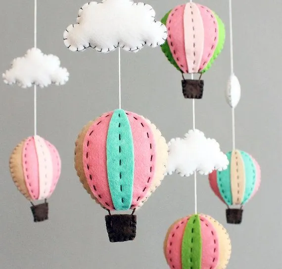 Decoración + DIY: Móviles para cuna de globos aerostáticos - Mamis ...