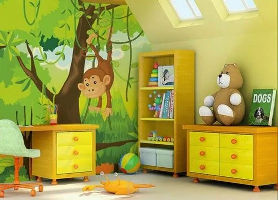 Decoración de Jungla para el Dormitorio Infantil | Decoración ... Decoración de Jungla para el Dormitorio Infantil | Decoración ...